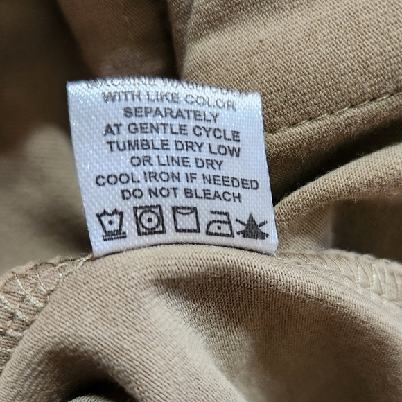 ERIN LONDON size 1X full zip cotton/spandex lightweight jacket. Olive green - Picture 8 of 8